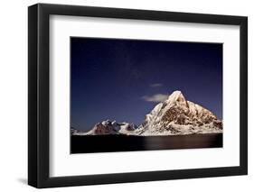 Norway, Lofoten, Moskenesoya, Kirkefjord, Pure Mountains-Bernd Rommelt-Framed Photographic Print