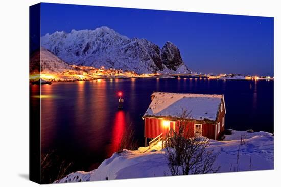 Norway, Lofoten, Moskenesoya, Pure Mountains-Bernd Rommelt-Stretched Canvas