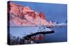 Norway, Lofoten, Moskenesoya, Pure Mountains-Bernd Rommelt-Stretched Canvas