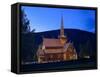 Norway, Lom, Stave Church, Lighting-K. Schlierbach-Framed Stretched Canvas