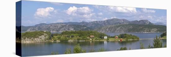 Norway, Lysefjord, Coast, Lake, Island-Chris Seba-Stretched Canvas