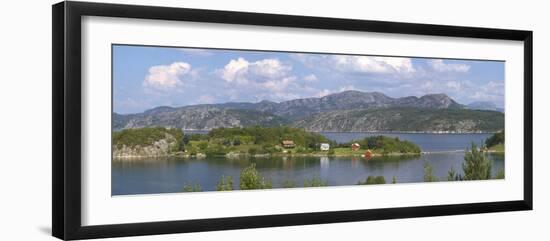 Norway, Lysefjord, Coast, Lake, Island-Chris Seba-Framed Photographic Print