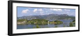 Norway, Lysefjord, Coast, Lake, Island-Chris Seba-Framed Photographic Print