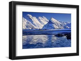 Norway, Moskenesoya, Beach in the Northwest of the Island-Bernd Rommelt-Framed Photographic Print