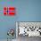 Norway National Flag Poster Print-null-Poster displayed on a wall