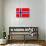 Norway National Flag-null-Art Print displayed on a wall