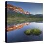 Norway, Nordland, Ballangen, Forsahavet, Skjellneset, Sandholmvatnet, Hugelhornet-Rainer Mirau-Stretched Canvas