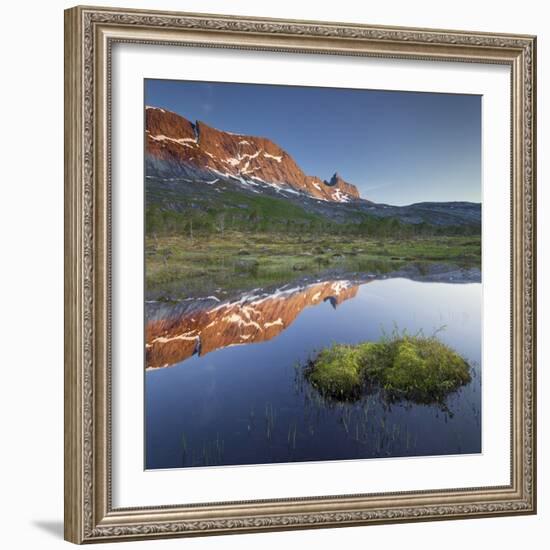 Norway, Nordland, Ballangen, Forsahavet, Skjellneset, Sandholmvatnet, Hugelhornet-Rainer Mirau-Framed Photographic Print