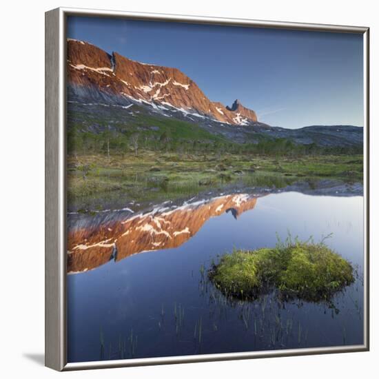 Norway, Nordland, Ballangen, Forsahavet, Skjellneset, Sandholmvatnet, Hugelhornet-Rainer Mirau-Framed Photographic Print