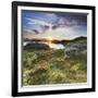 Norway, Nordland, Lofoten, Falkfjorden, the Sun-Rainer Mirau-Framed Photographic Print