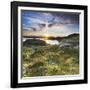 Norway, Nordland, Lofoten, Falkfjorden, the Sun-Rainer Mirau-Framed Photographic Print