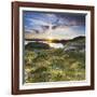 Norway, Nordland, Lofoten, Falkfjorden, the Sun-Rainer Mirau-Framed Photographic Print