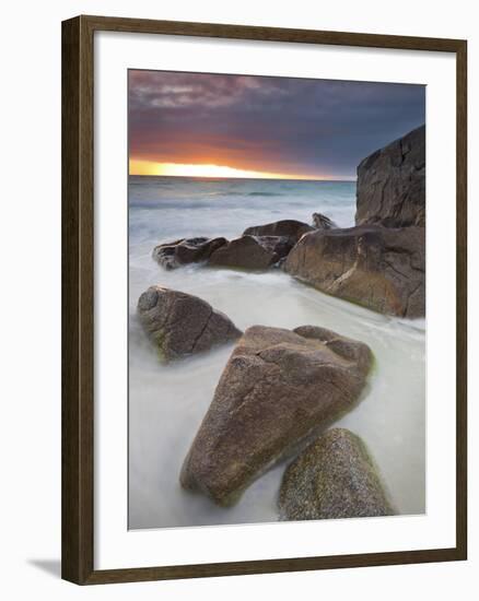 Norway, Nordland, Lofoten, Gimsoystraumen, Vestvagoya, Rock-Rainer Mirau-Framed Photographic Print