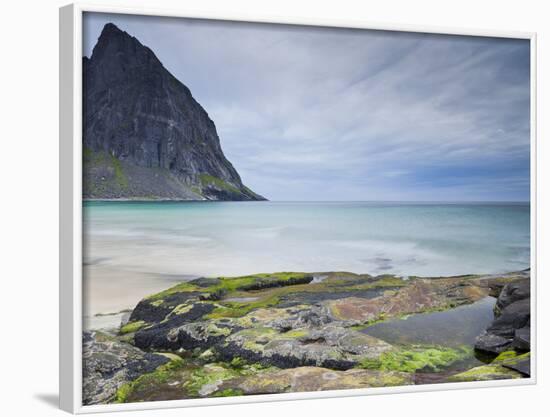 Norway, Nordland, Lofoten, Moskenesoya, Kvalvika, Beach-Rainer Mirau-Framed Photographic Print