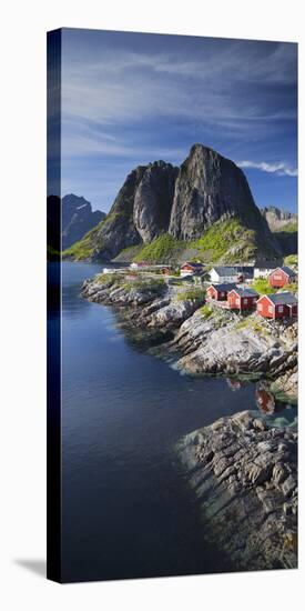 Norway, Nordland, Lofoten, Moskenesoya, Reine, Reinefjorden, Hamnoya-Rainer Mirau-Stretched Canvas