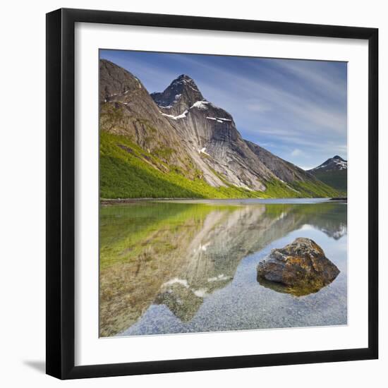 Norway, Nordland, Tysfjord, Stefjordbotn, Stetind, Stefjord-Rainer Mirau-Framed Photographic Print