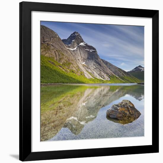 Norway, Nordland, Tysfjord, Stefjordbotn, Stetind, Stefjord-Rainer Mirau-Framed Photographic Print