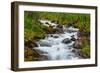 Norway, Nordland, Tysfjord. Woman sitting along Storelva, river that flows from Stetind mountain-Fredrik Norrsell-Framed Photographic Print