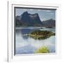 Norway, Northern Country, Lofoten, Ballangen, Efjorden, Kjerringvikstraumen, Stortinden-Rainer Mirau-Framed Photographic Print