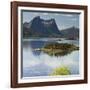 Norway, Northern Country, Lofoten, Ballangen, Efjorden, Kjerringvikstraumen, Stortinden-Rainer Mirau-Framed Photographic Print