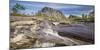 Norway, Northern Country, Lofoten, Ballangen, Saetran, Efjorden, Huglhornet, Waterfall-Rainer Mirau-Mounted Photographic Print