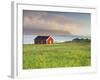 Norway, Northern Country, Lofoten, Gimsoya, Meadow, Hut-Rainer Mirau-Framed Photographic Print