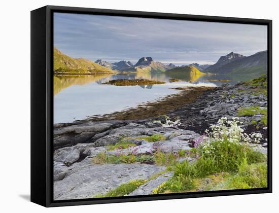 Norway, Northern Country, Lofoten, Moskenesoya, Rossoystraumenen-Rainer Mirau-Framed Stretched Canvas