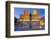 Norway, Oslo, City Hall, Well, Lighting, Dusk-Rainer Mirau-Framed Photographic Print