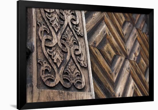 Norway, Oslo. Historic Hand Carved Wooden Loft-Cindy Miller Hopkins-Framed Photographic Print