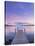 Norway, Oslo, Oslo Fjord, Jetty over Lake at Dusk-Shaun Egan-Stretched Canvas