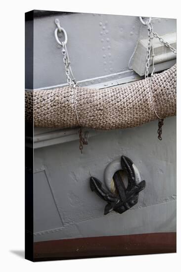 Norway, Oslo. Ship anchor detail in Oslo port, Norway.-Kymri Wilt-Stretched Canvas