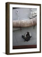 Norway, Oslo. Ship anchor detail in Oslo port, Norway.-Kymri Wilt-Framed Photographic Print