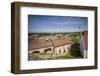 Norway, Ostfold County, Halden, town view from Fredriksten Fortress-Walter Bibikow-Framed Photographic Print