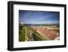 Norway, Ostfold County, Halden, town view from Fredriksten Fortress-Walter Bibikow-Framed Photographic Print