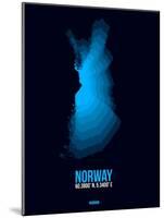 Norway Radiant Map 2-NaxArt-Mounted Art Print