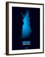 Norway Radiant Map 2-NaxArt-Framed Art Print