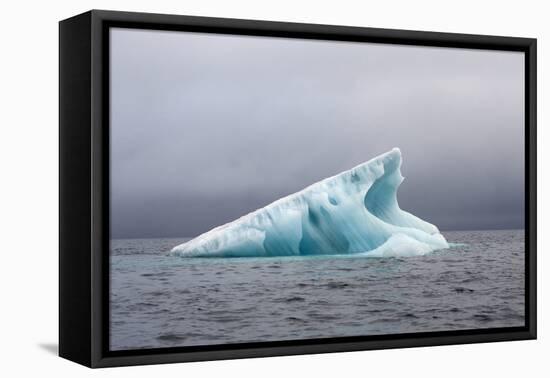 Norway, Spitsbergen. Iceberg Floating Along the Coast in Summer-Steve Kazlowski-Framed Stretched Canvas