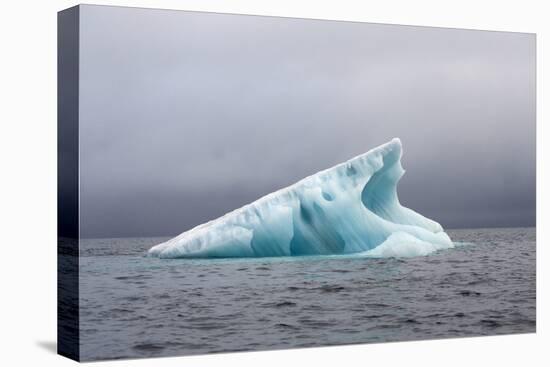 Norway, Spitsbergen. Iceberg Floating Along the Coast in Summer-Steve Kazlowski-Stretched Canvas