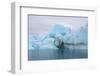 Norway. Svalbard. Brasvelbreen. Turquoise Ice Bergs in the Calm Water-Inger Hogstrom-Framed Photographic Print