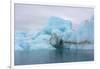 Norway. Svalbard. Brasvelbreen. Turquoise Ice Bergs in the Calm Water-Inger Hogstrom-Framed Premium Photographic Print