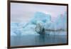 Norway. Svalbard. Brasvelbreen. Turquoise Ice Bergs in the Calm Water-Inger Hogstrom-Framed Premium Photographic Print