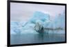 Norway. Svalbard. Brasvelbreen. Turquoise Ice Bergs in the Calm Water-Inger Hogstrom-Framed Premium Photographic Print