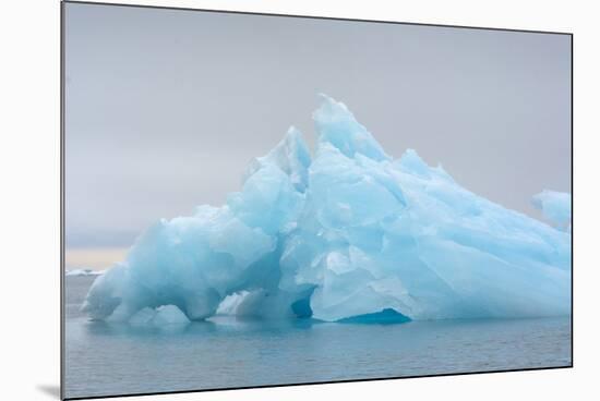 Norway. Svalbard. Brasvelbreen. Turquoise Ice Bergs in the Calm Water-Inger Hogstrom-Mounted Photographic Print