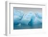 Norway. Svalbard. Brasvelbreen. Turquoise Ice Bergs in the Calm Water-Inger Hogstrom-Framed Photographic Print