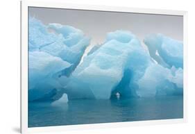 Norway. Svalbard. Brasvelbreen. Turquoise Ice Bergs in the Calm Water-Inger Hogstrom-Framed Photographic Print