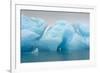 Norway. Svalbard. Brasvelbreen. Turquoise Ice Bergs in the Calm Water-Inger Hogstrom-Framed Photographic Print