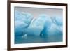 Norway. Svalbard. Brasvelbreen. Turquoise Ice Bergs in the Calm Water-Inger Hogstrom-Framed Photographic Print