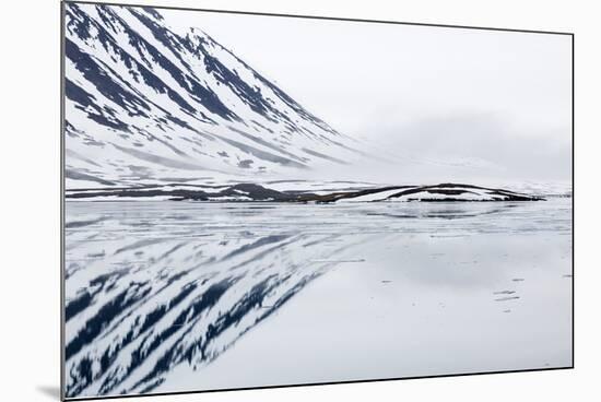 Norway, Svalbard, Monacobreen Glacier, Reflections of Mountains and Glacier-Ellen Goff-Mounted Photographic Print
