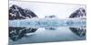 Norway, Svalbard, Monacobreen Glacier, Reflections of Mountains and Glacier-Ellen Goff-Mounted Photographic Print