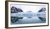 Norway, Svalbard, Monacobreen Glacier, Reflections of Mountains and Glacier-Ellen Goff-Framed Photographic Print